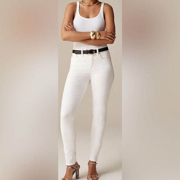 J crew 9" toothpick jean in white wash size 27 - Picture 4 of 10